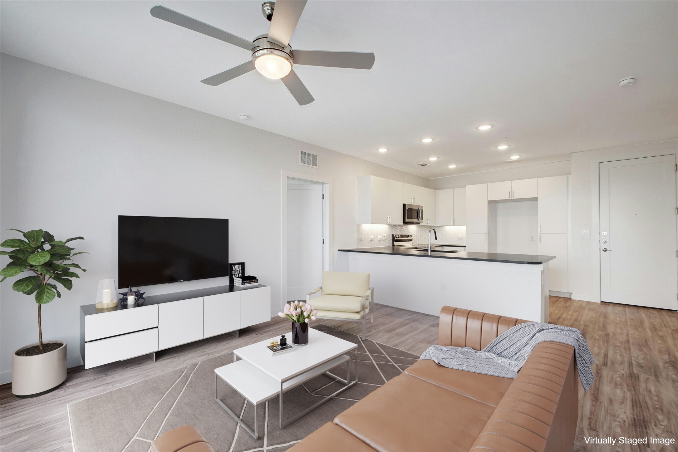 Virtually Staged Living Room