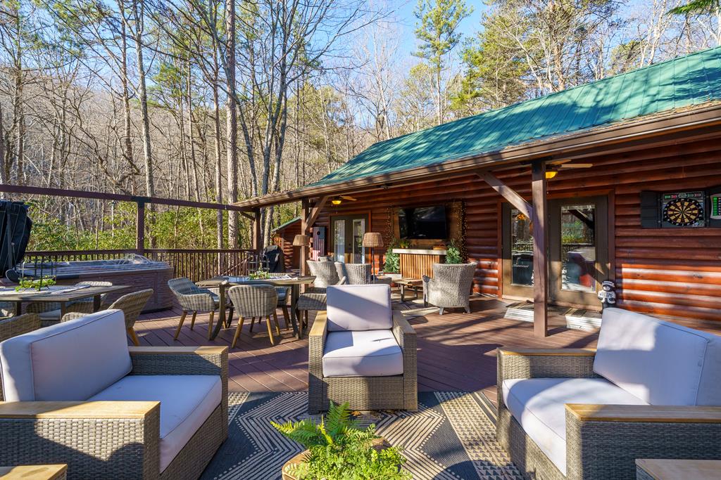 229 Ringtail Run Murphy, NC 28906 - Photo 53 of 68 an outdoor living space with patio furniture and garden view