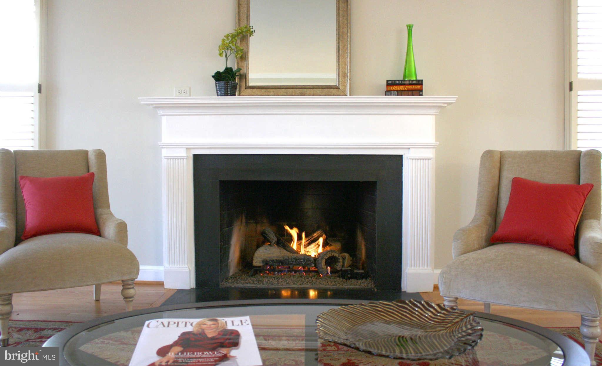 5808 Ridgefield Road Bethesda, MD 20816 - Photo 5 of 25 Living Room w/ Fireplace