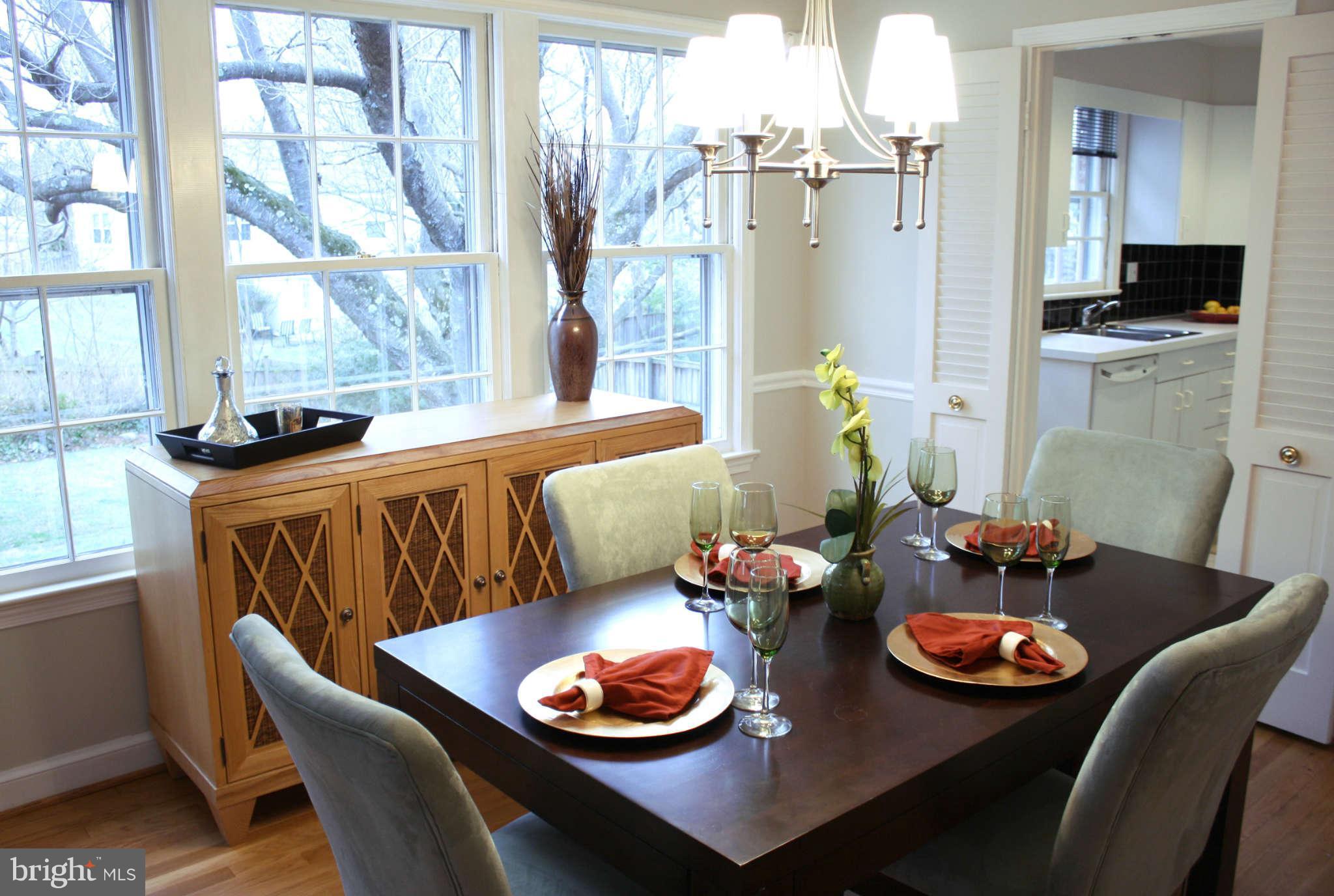 5808 Ridgefield Road Bethesda, MD 20816 - Photo 10 of 25 Dining Room Overlooking Back Yard