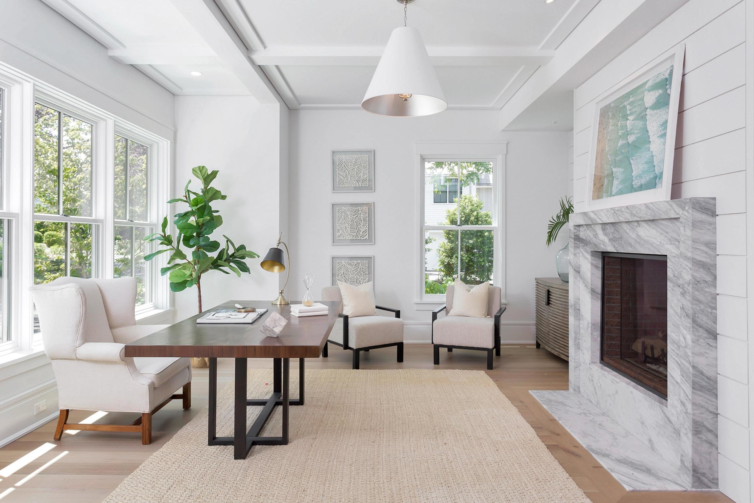 17 Brush Island Road Darien, CT 06820 - Photo 5 of 34 a living room with furniture and a fireplace