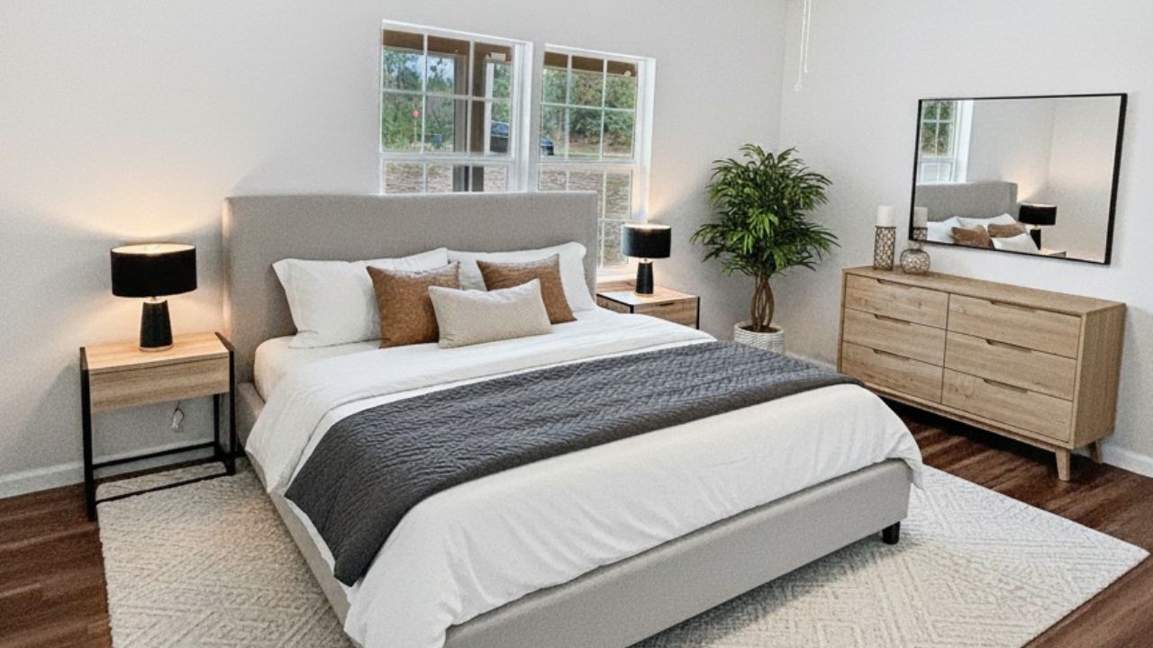 5680 Fm 252 Jasper, TX 75951 - Photo 10 of 23 a bedroom with a large bed and a potted plant