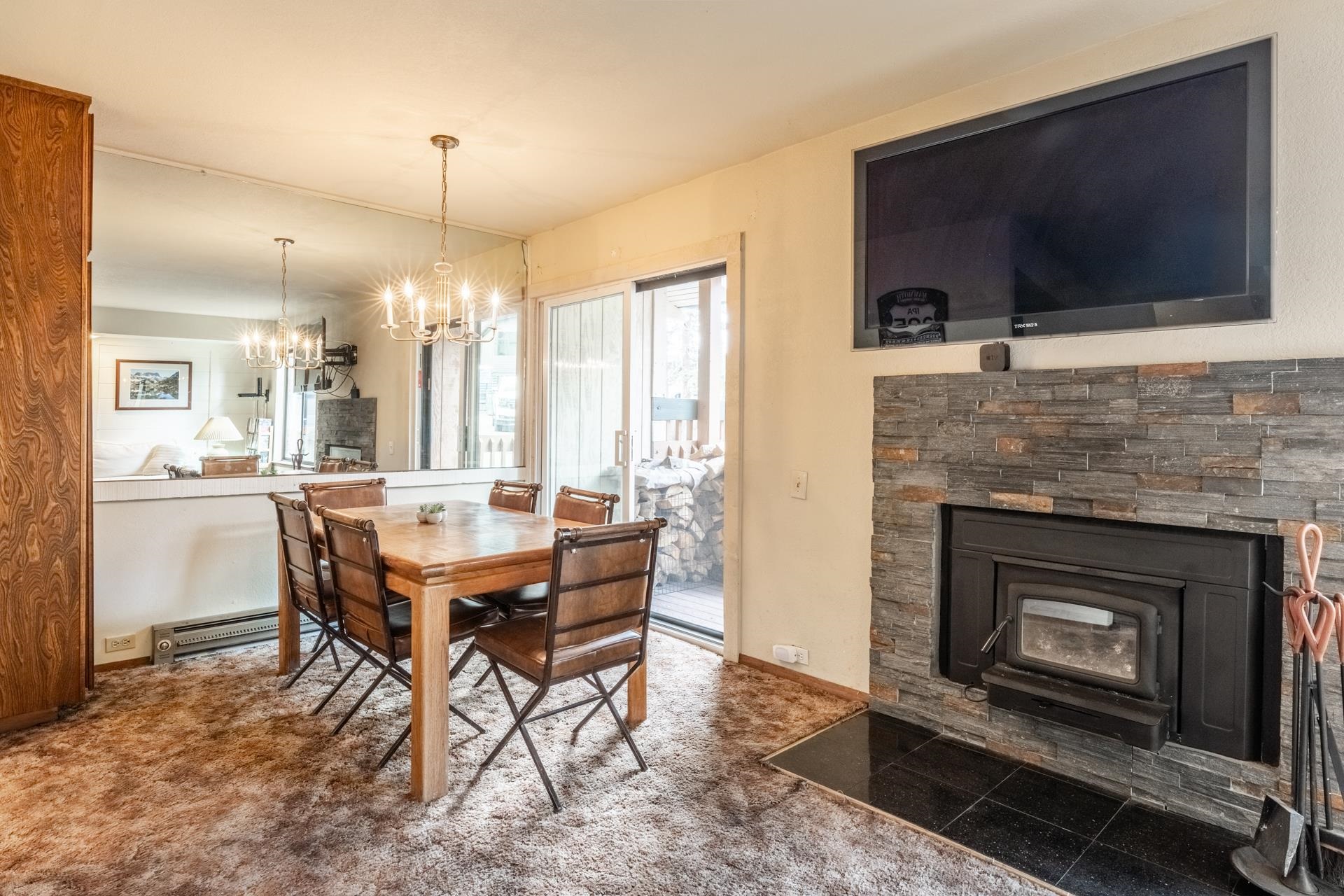 25 Lee Road, Unit 161 Mammoth Lakes, CA 93546 - Photo 12 of 43 a view of a livingroom with furniture and a fireplace