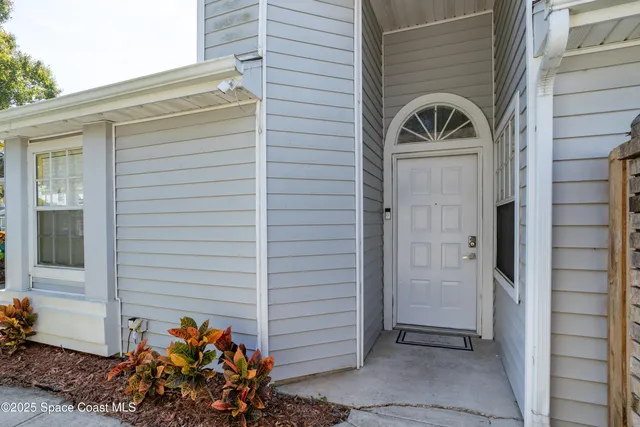 a view of a door of the house