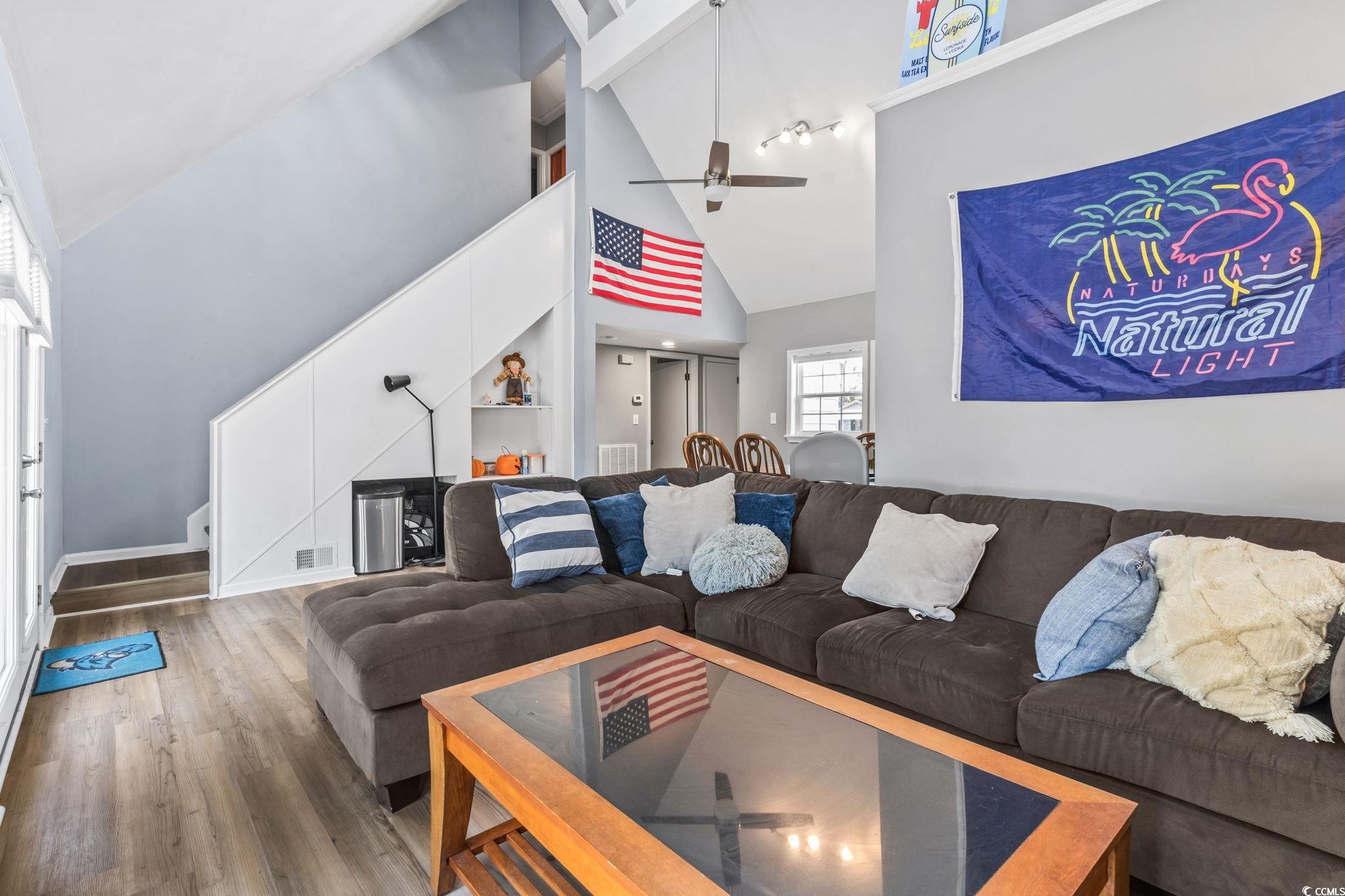 109 Clemson Road Conway, SC 29526 - Photo 2 of 25 Living room with dark hardwood / wood-style floori