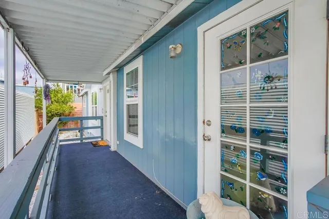 a view of front door and porch