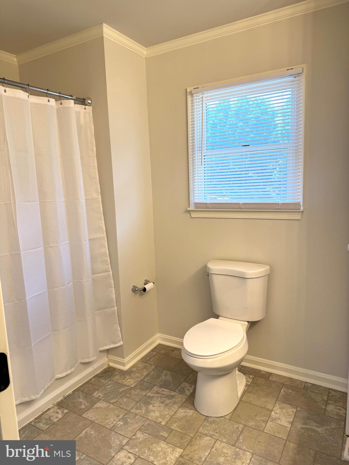 19 Crossgate Drive Seaford, DE 19973 - Photo 7 of 20 a bathroom with a toilet and a shower curtain