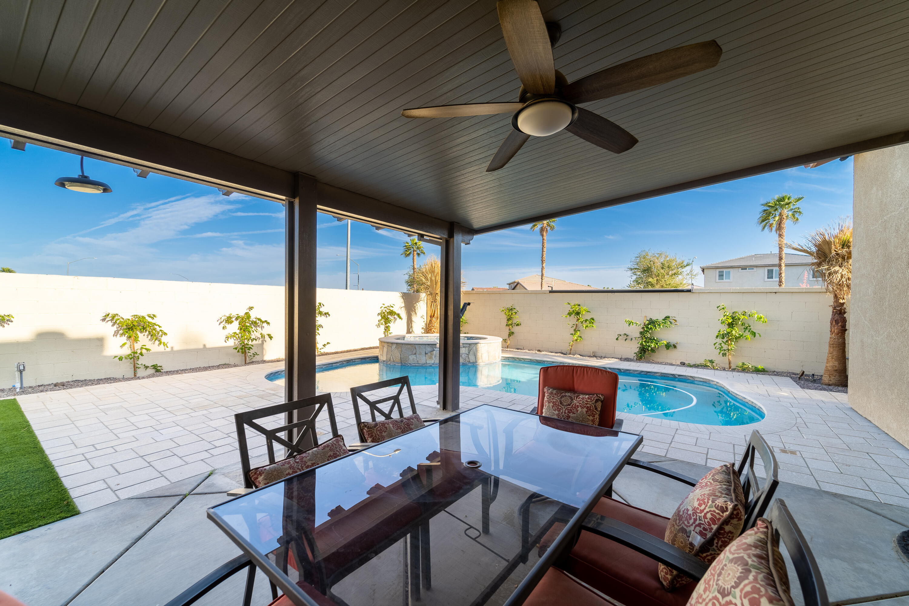47970 Austin Drive Indio, CA 92201 - Photo 31 of 32 a view of a dining room with furniture window and outside view