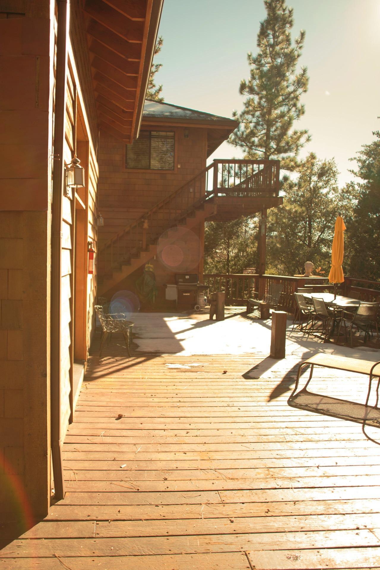 25037 Cougar Road Idyllwild, CA 92549 - Photo 34 of 73 a view of a swimming pool with an outdoor space