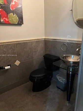 a close view of utility room