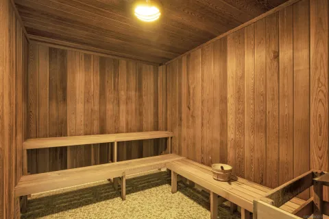 a view of wooden door