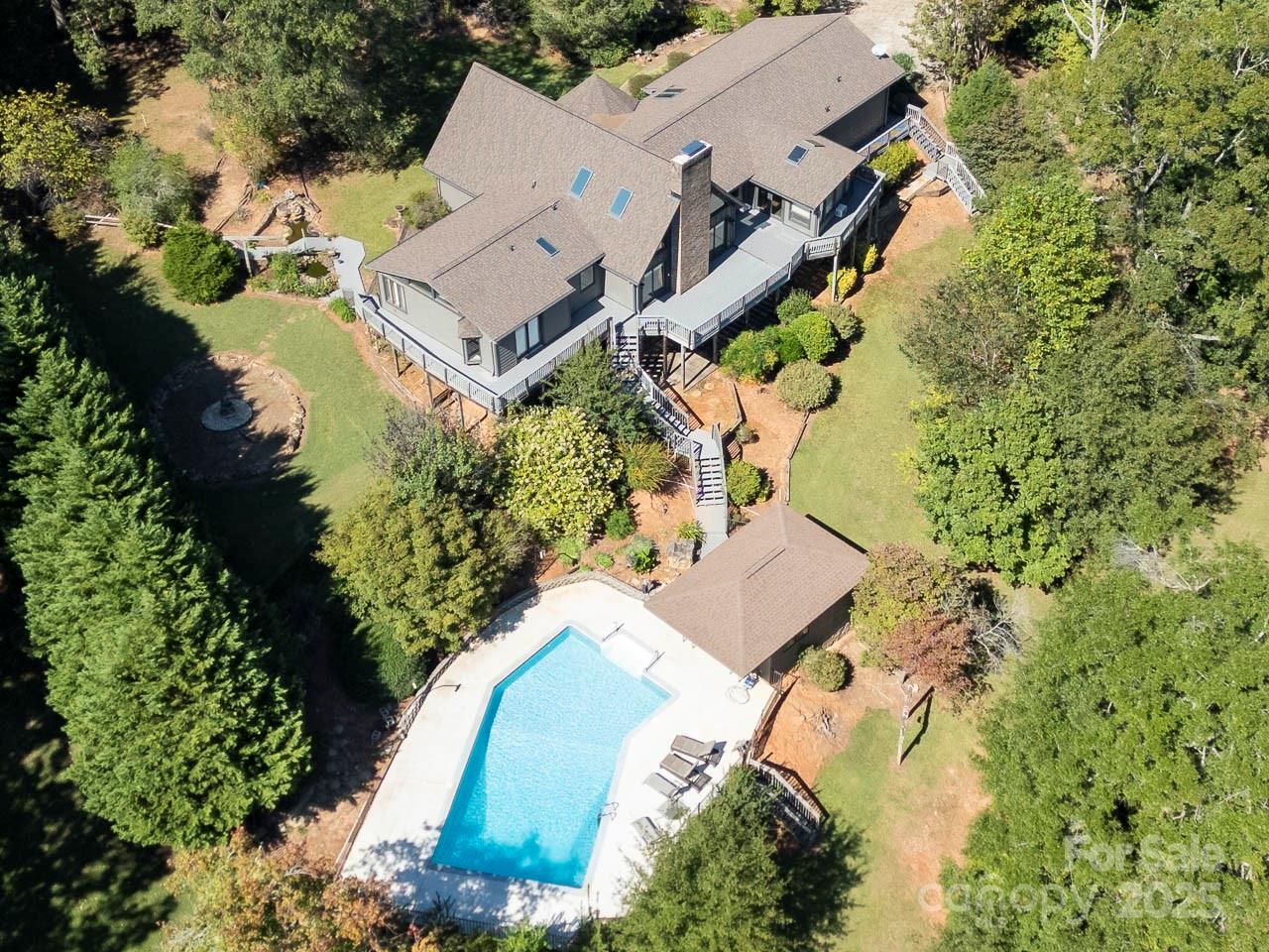 285 Old Batson Road Taylors, SC 29687 - Photo 44 of 48 an aerial view of a house with a yard and garden