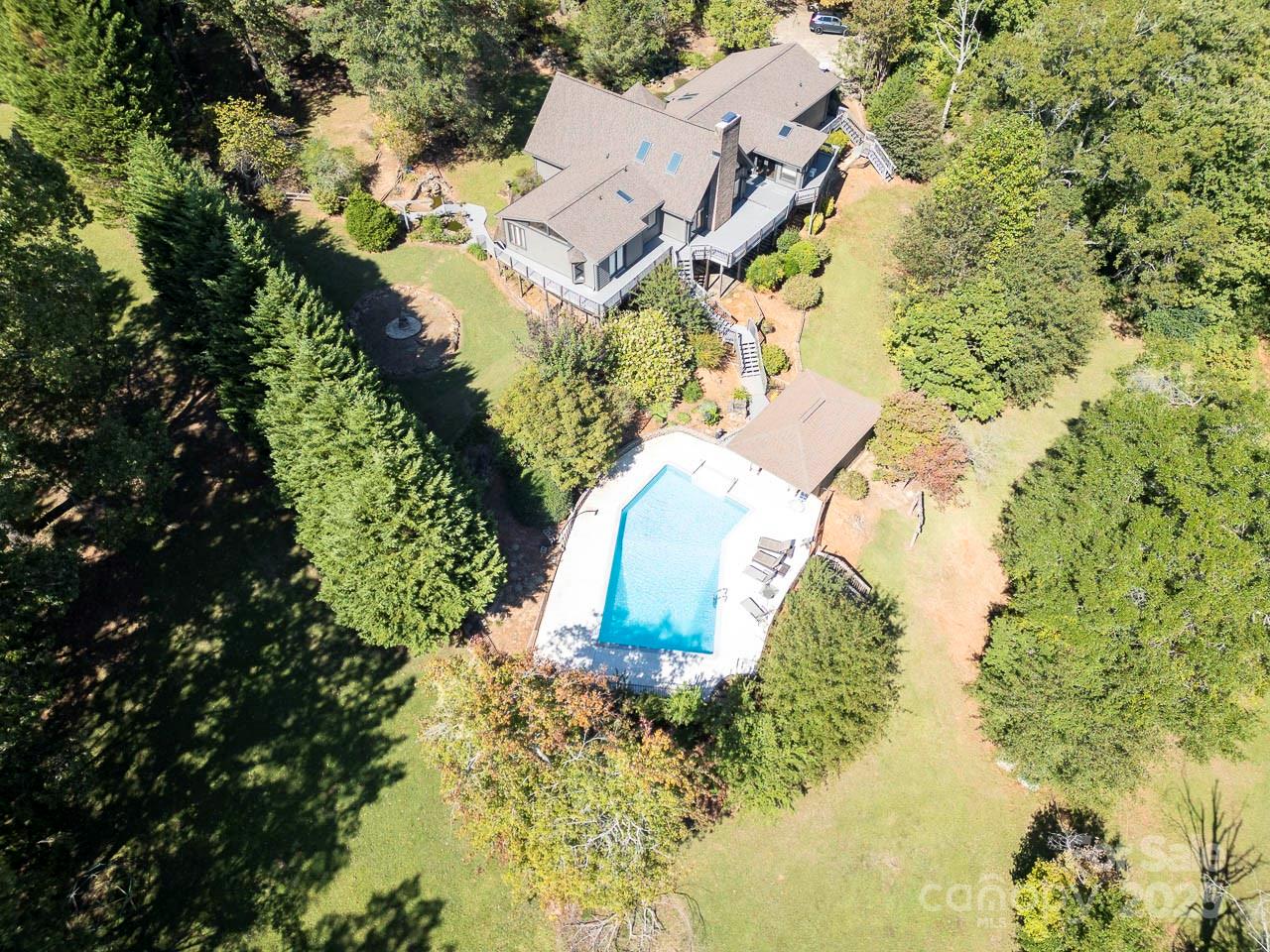 285 Old Batson Road Taylors, SC 29687 - Photo 45 of 48 an aerial view of a house with a yard and large trees