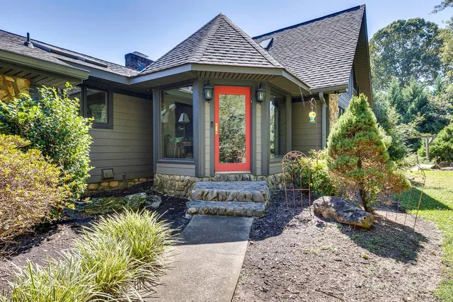 a front view of a house