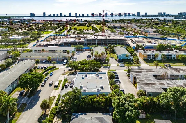 an aerial view of multiple house