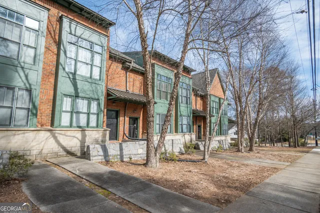 a view of a building with a outdoor space