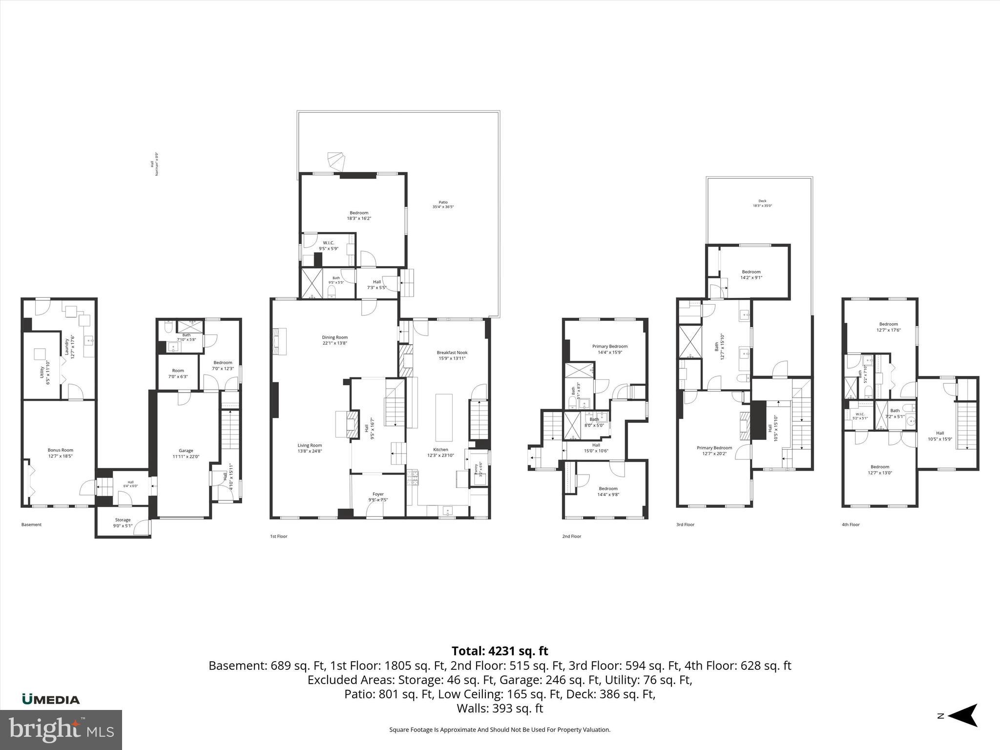 1525 35th Street Northwest Washington, DC 20007 - Photo 38 of 43 FLOOR PLANS