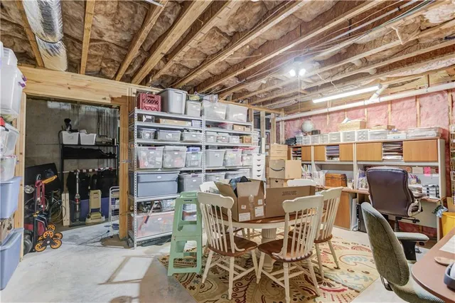 a view of a hallway with living room