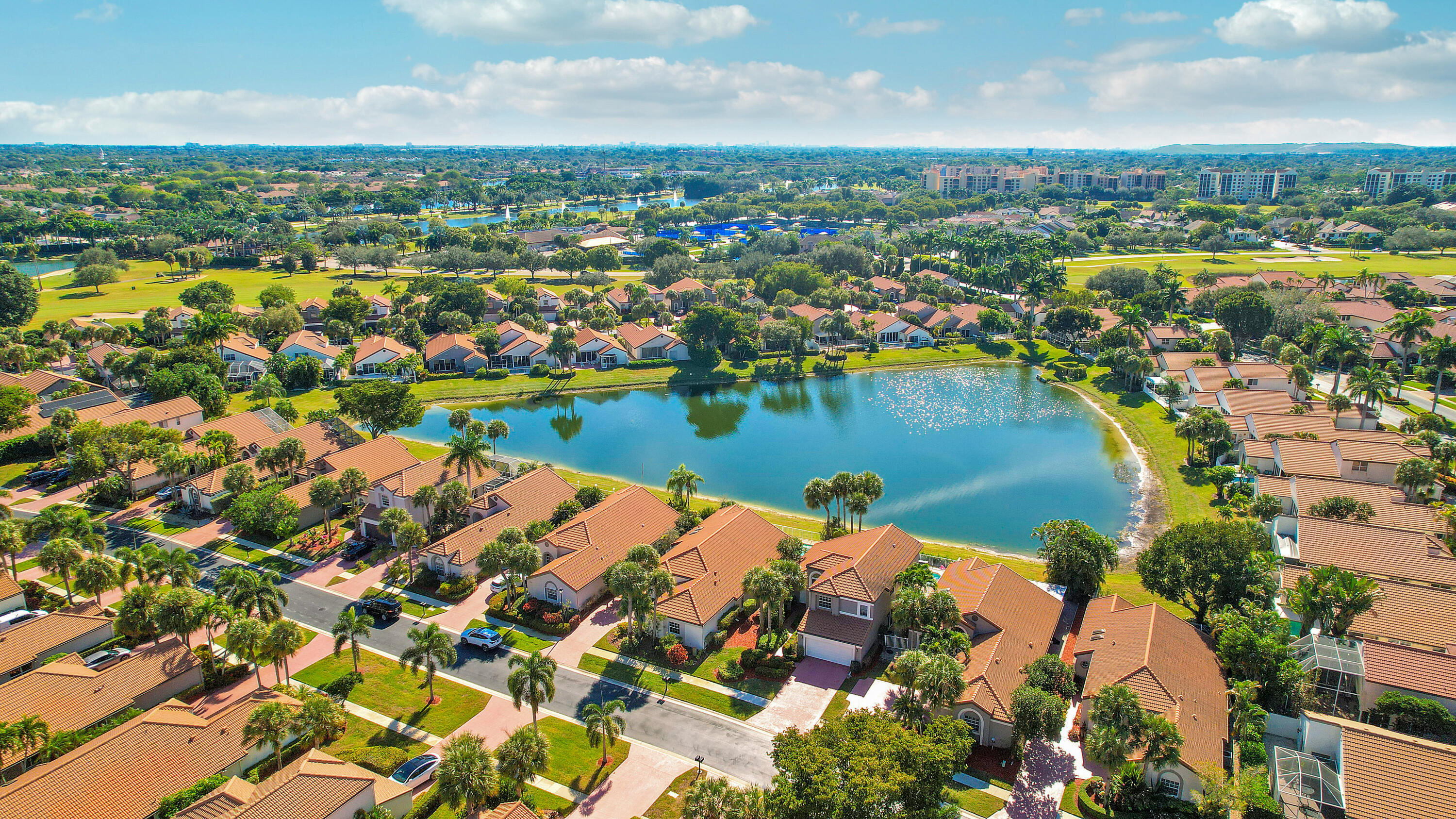 7283 Via Palomar Boca Raton, FL 33433 - Photo 40 of 43 an aerial view of residential houses with outdoor space