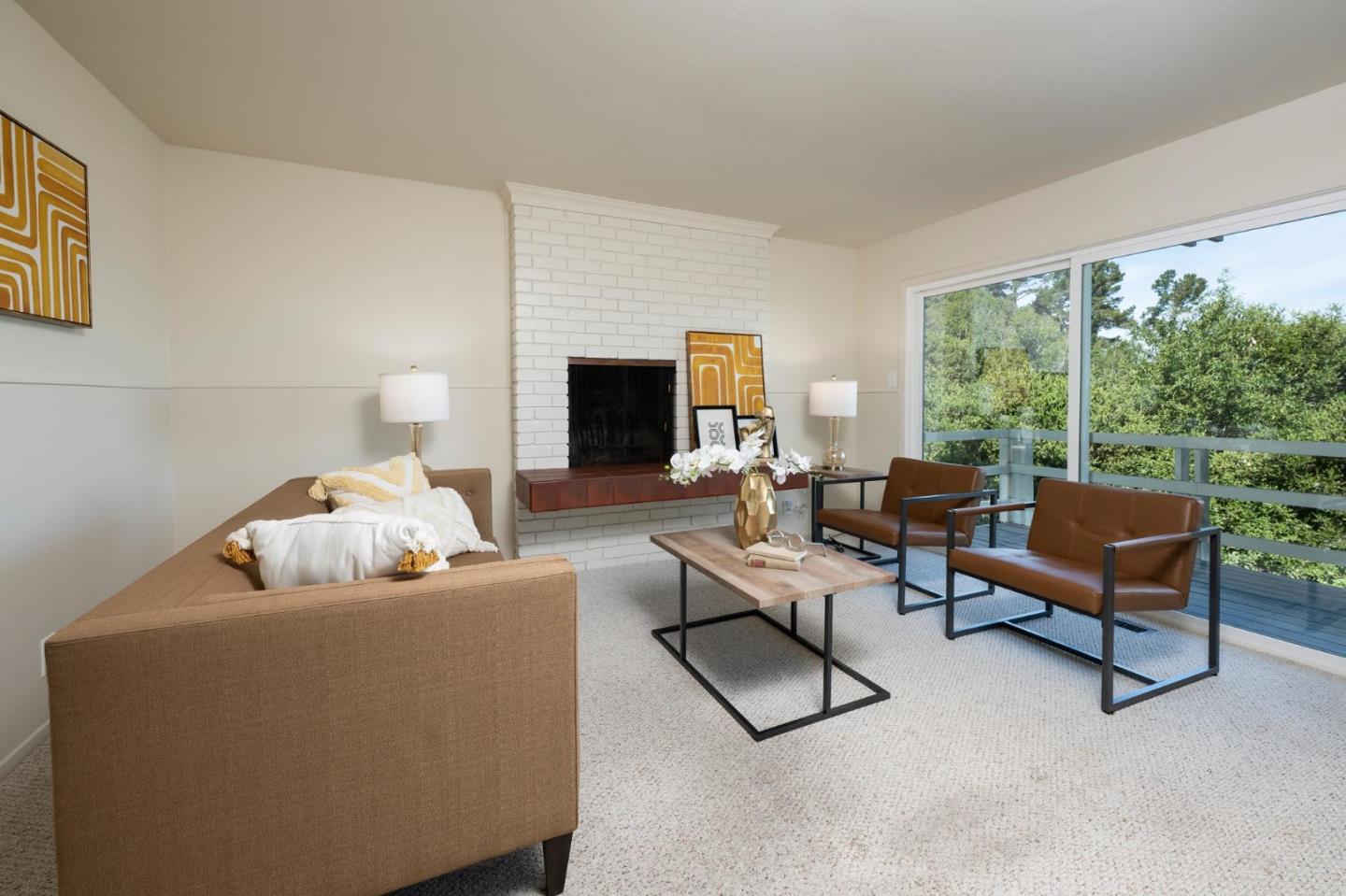 1255 Tuolumne Road Millbrae, CA 94030 - Photo 18 of 42 a living room with furniture and a fireplace
