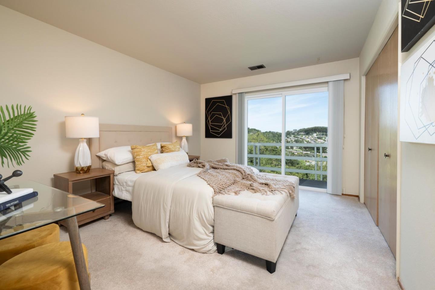 1255 Tuolumne Road Millbrae, CA 94030 - Photo 26 of 42 a bed room with bed and a large window