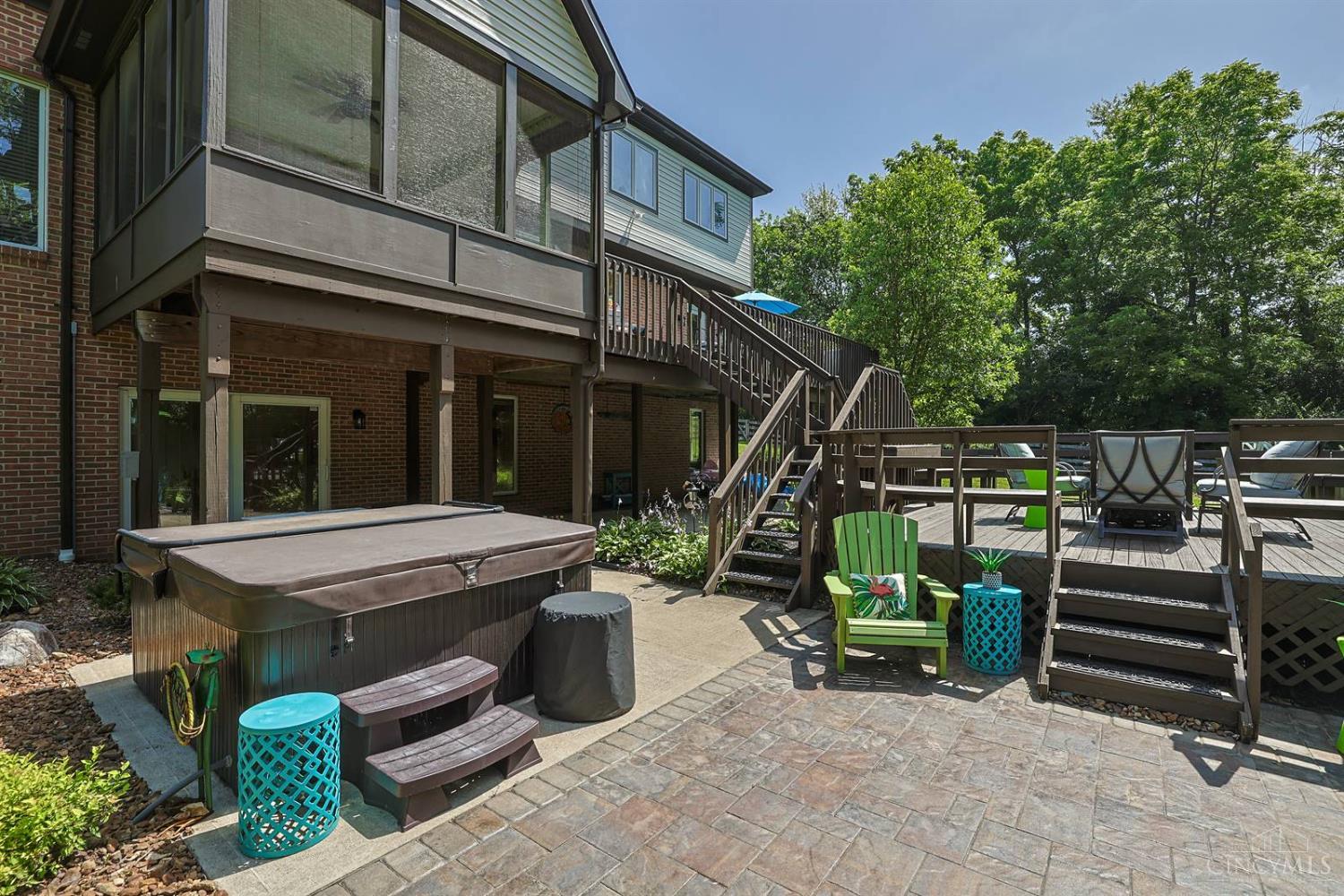 723 Nunner Road Maineville, OH 45039 - Photo 62 of 98 Lower level patio area with hot tub
