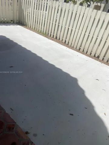 a view of a black gate