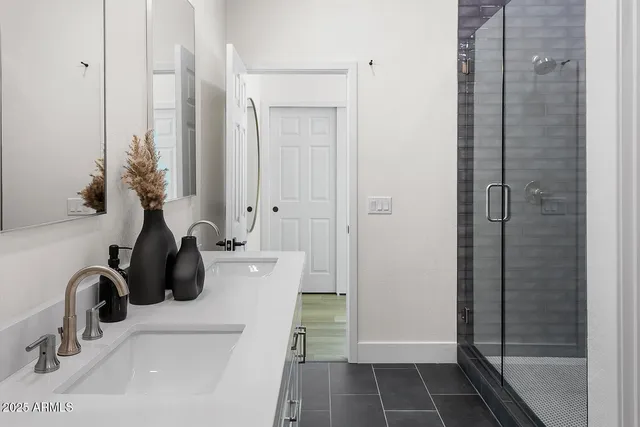 a view of a swimming pool with lounge chair