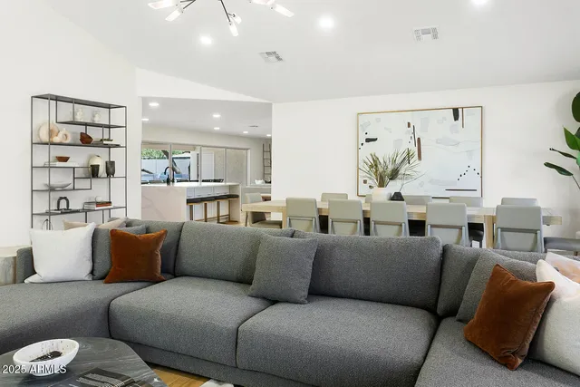 a view of kitchen with cabinets and wooden floor
