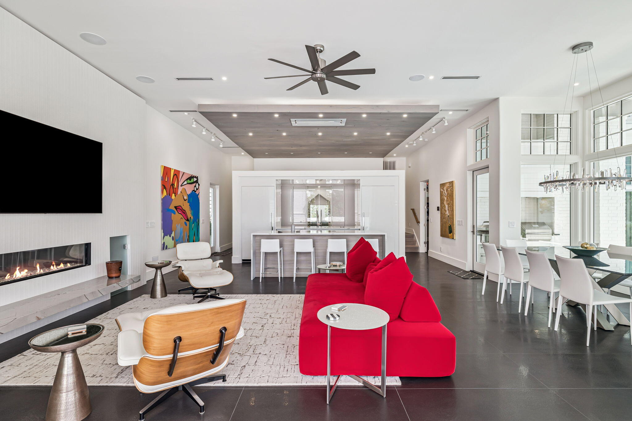 15 Parish Santa Rosa Beach, FL 32459 - Photo 11 of 122 a living room with furniture kitchen view and a flat screen tv