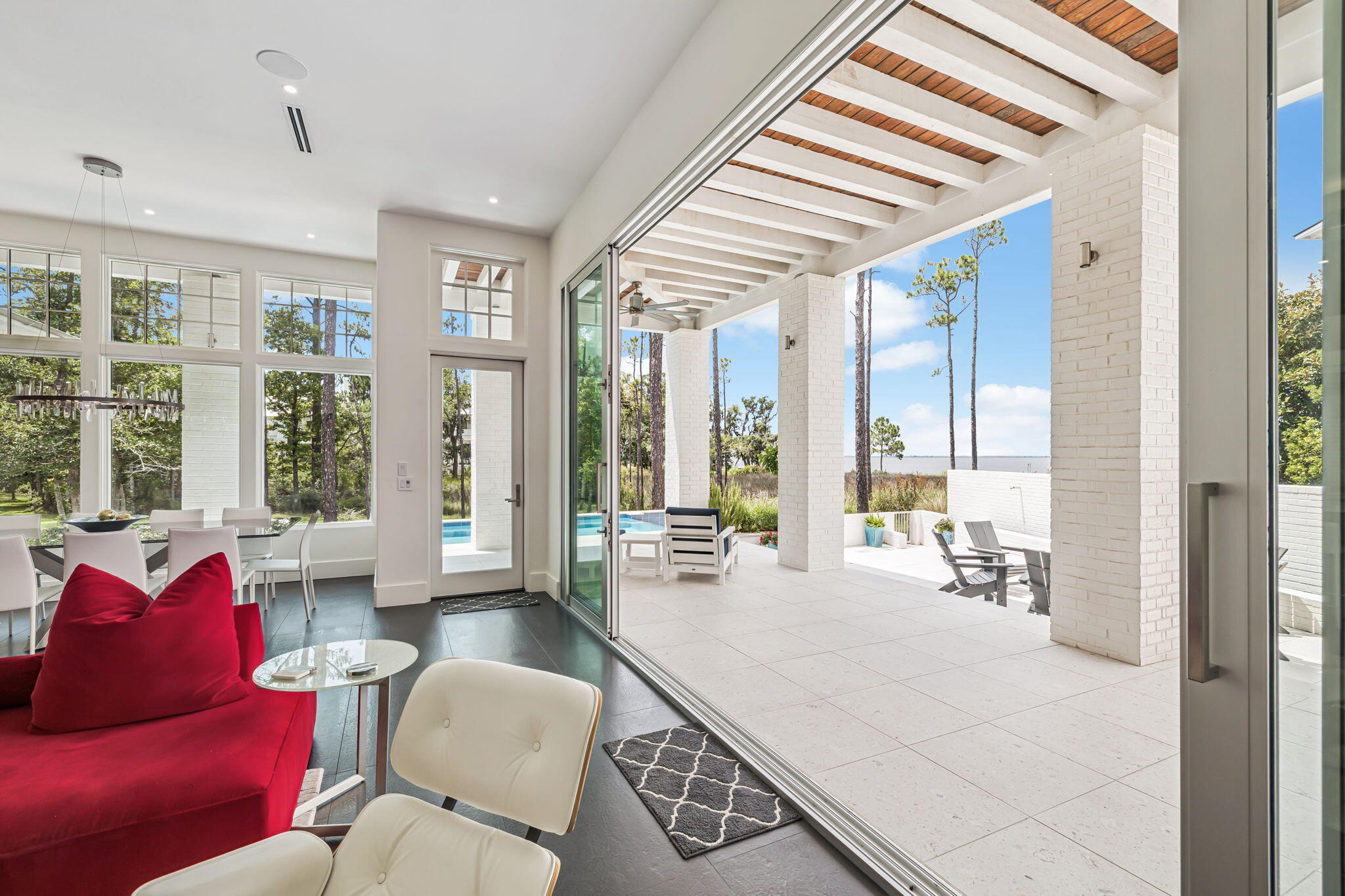 15 Parish Santa Rosa Beach, FL 32459 - Photo 13 of 122 a living room with furniture and large windows