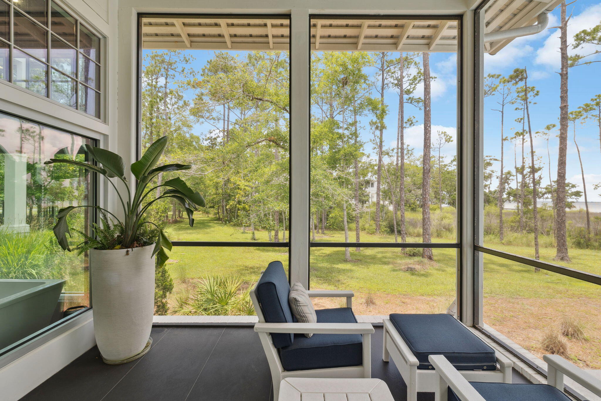 15 Parish Santa Rosa Beach, FL 32459 - Photo 36 of 122 a view of a room with a large window and a potted plant