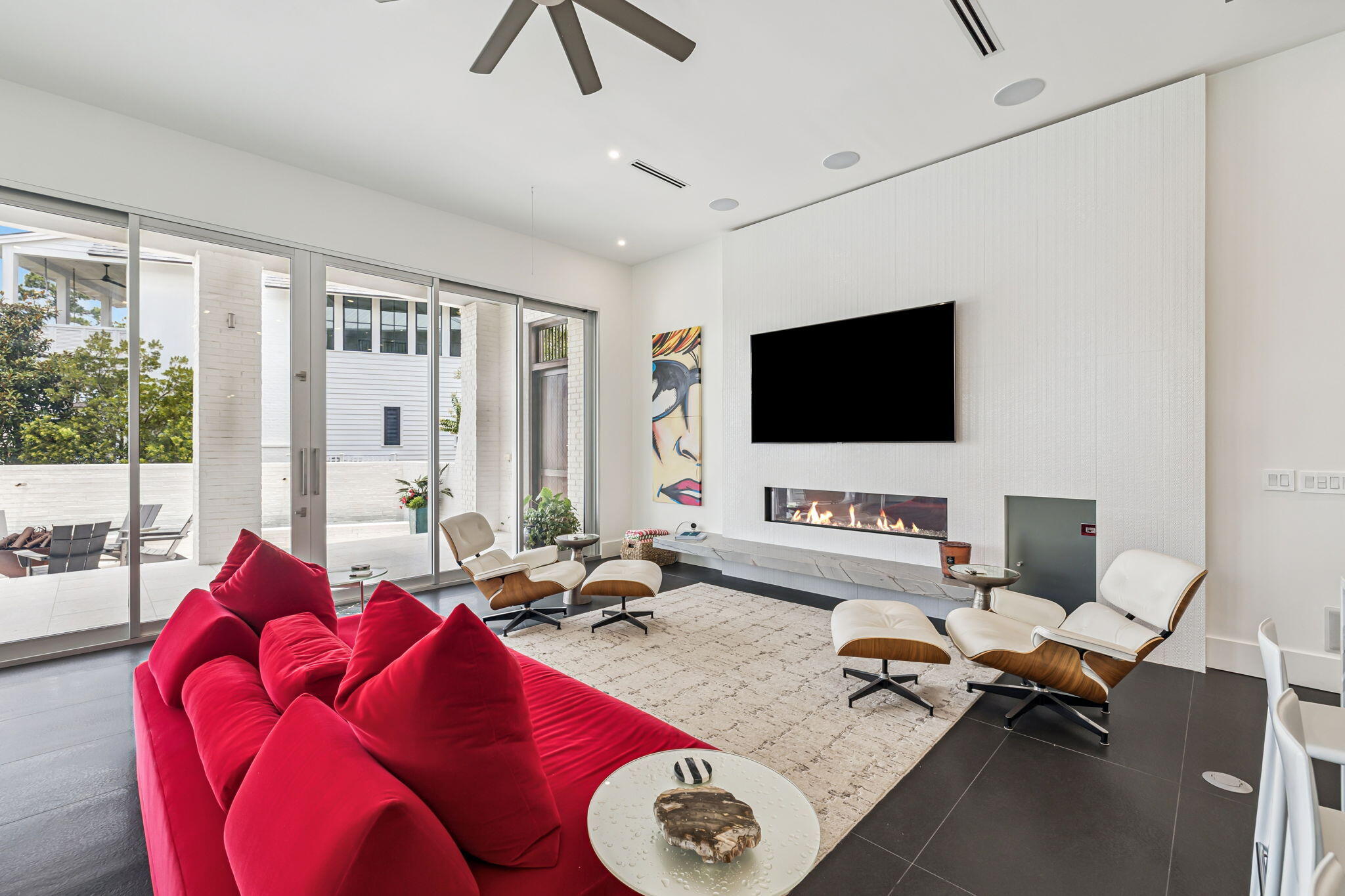 15 Parish Santa Rosa Beach, FL 32459 - Photo 8 of 122 a living room with furniture and a flat screen tv
