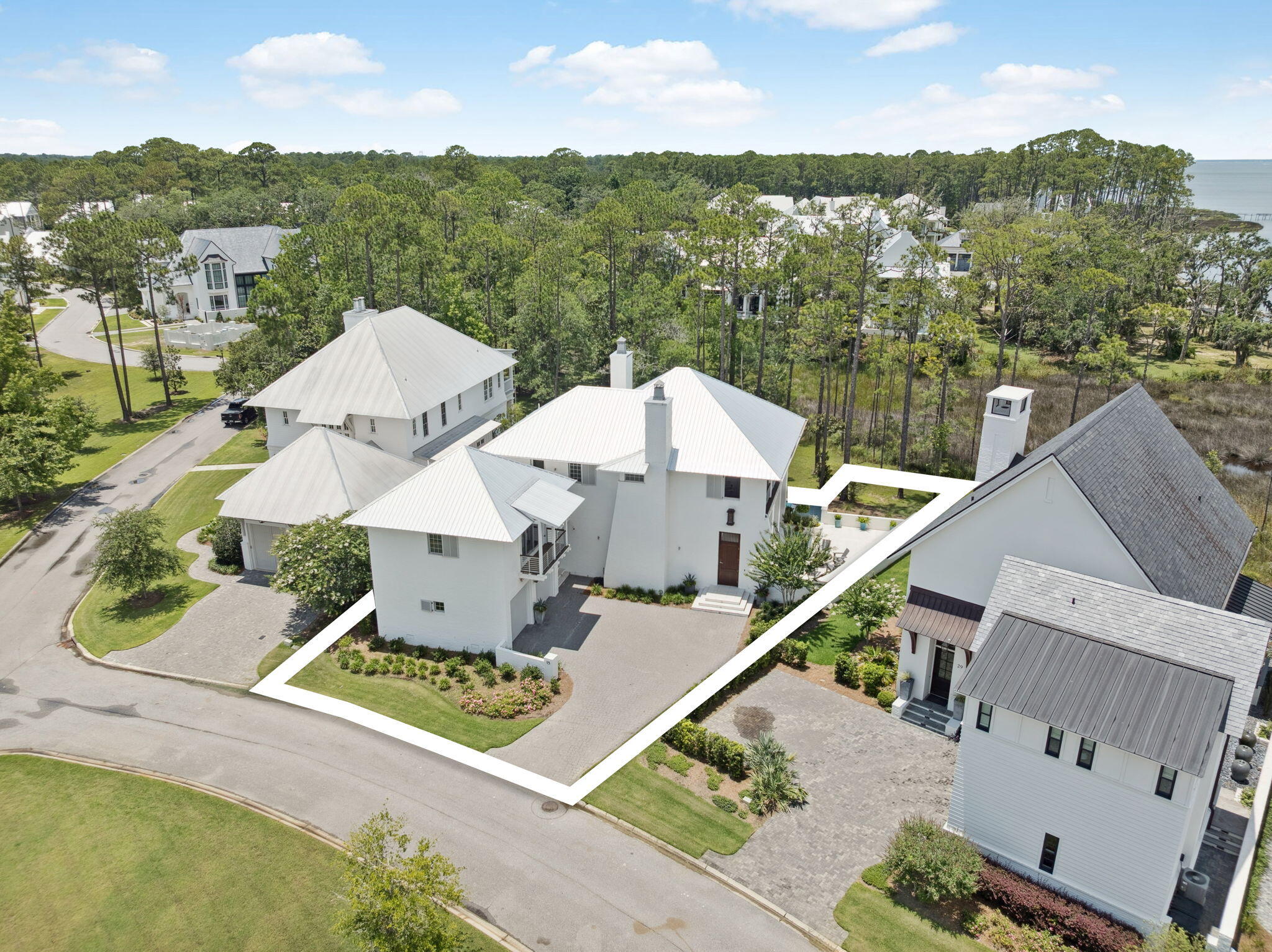 15 Parish Santa Rosa Beach, FL 32459 - Photo 98 of 122 an aerial view of a house with a garden