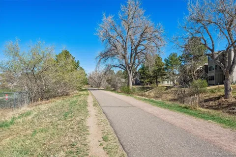 a view of backyard with green space