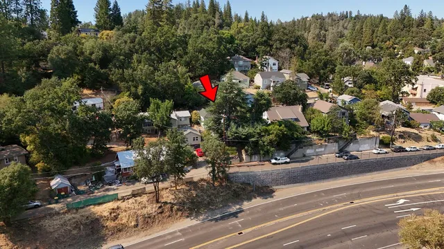 an aerial view of multiple houses