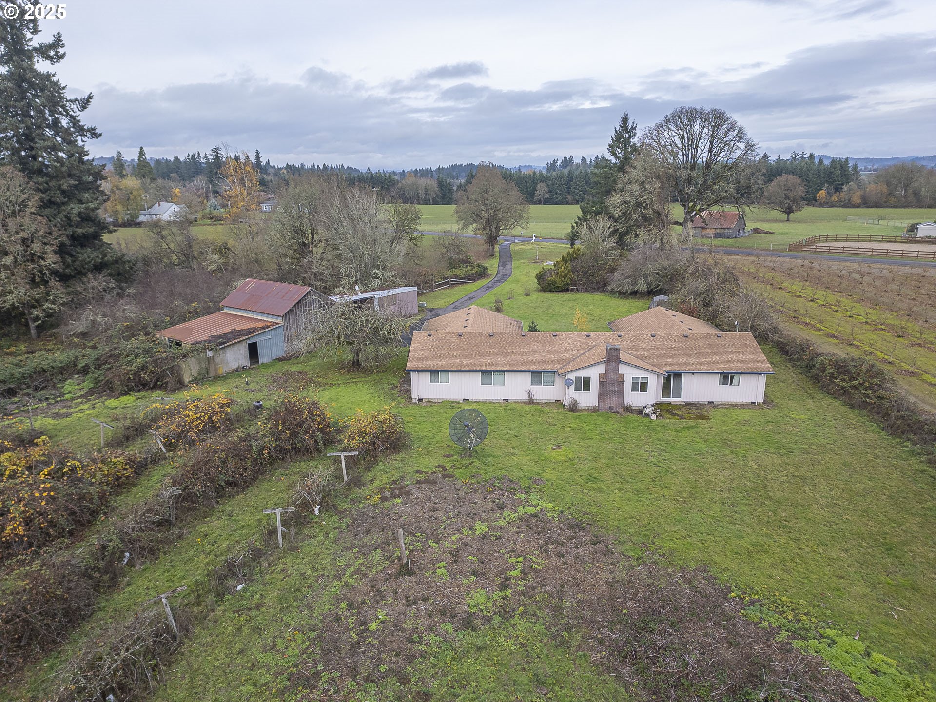 7295 Northwest Poverty Bend Road McMinnville, OR 97128 - Photo 39 of 44 an aerial view of a house