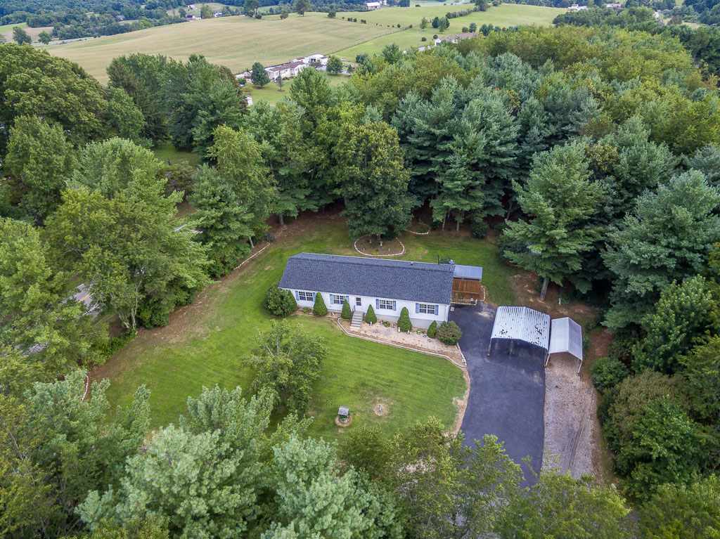 325 Steeles Fort Road Raphine, VA 24472 - Photo 3 of 50 an aerial view of a house with garden space sitting space and trees all around