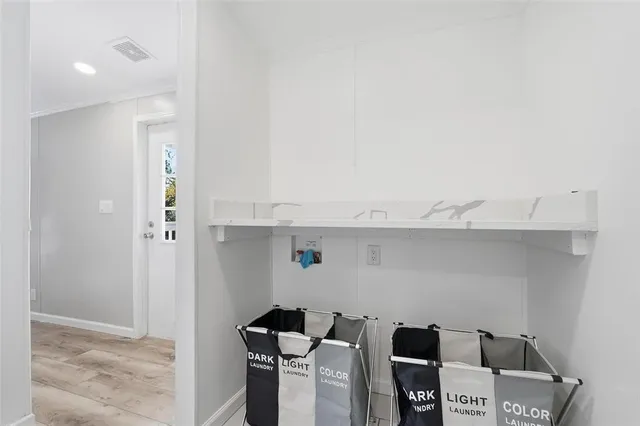 a room with storage and utility