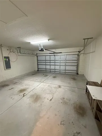 a view of a garage
