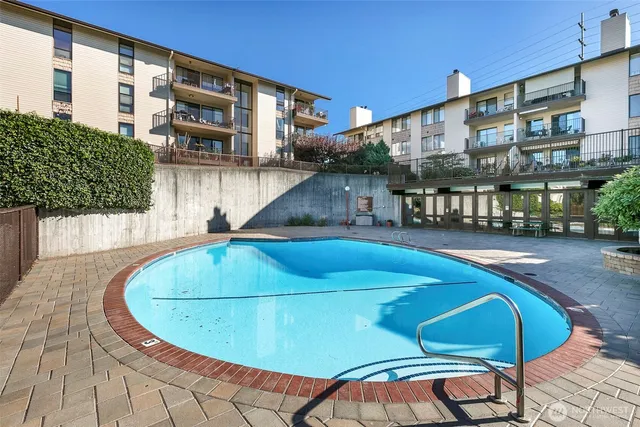 a view of a terrace with sitting area