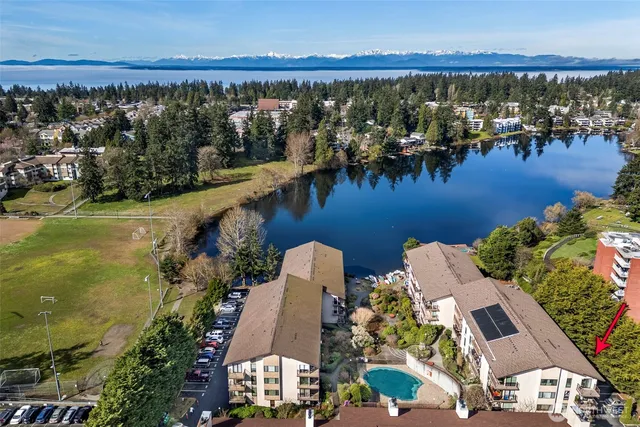 a front view of a building with street view