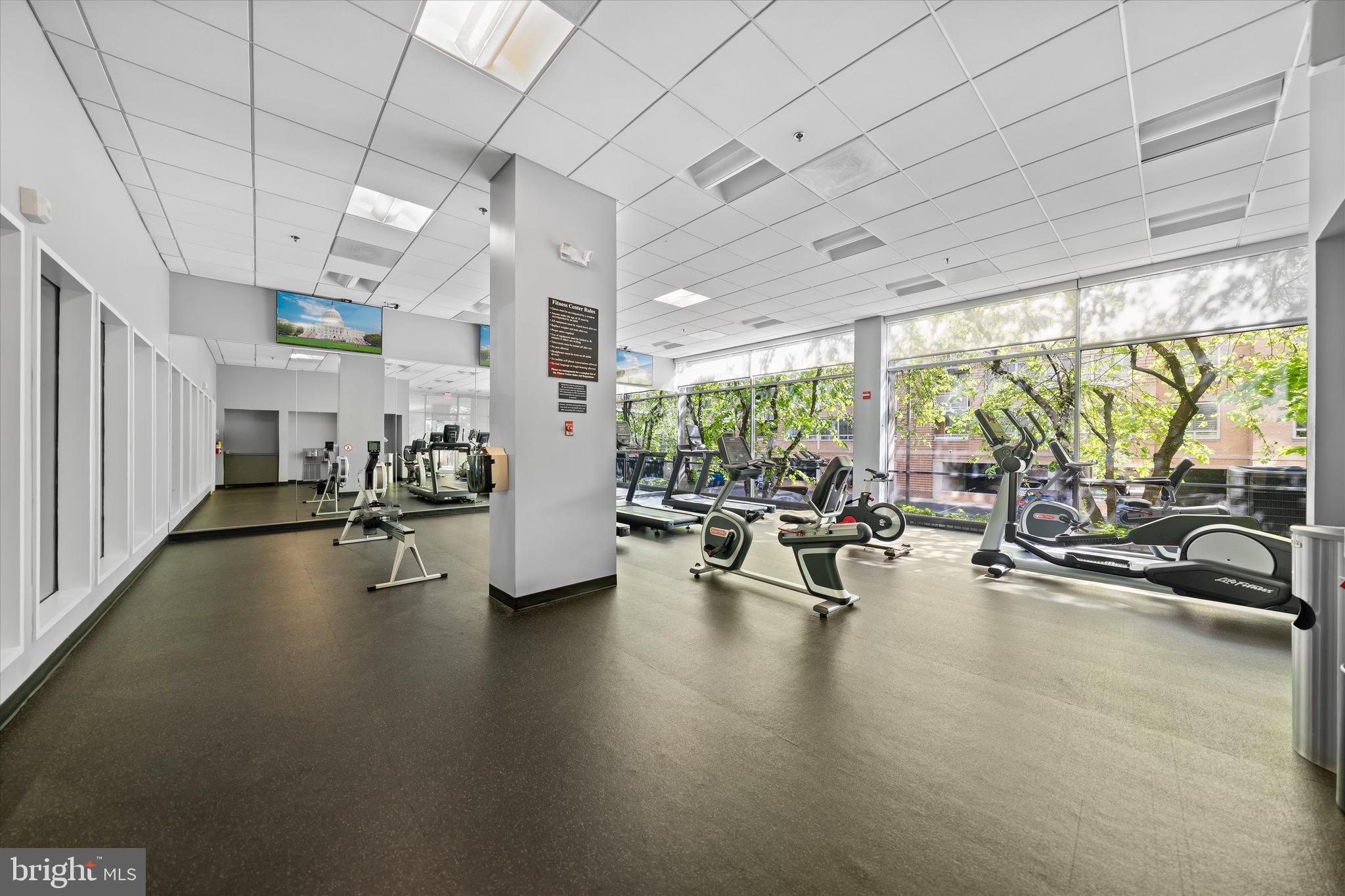 800 4th Street Southwest, Unit N501 Washington, DC 20024 - Photo 15 of 16 a view of a room with gym equipment