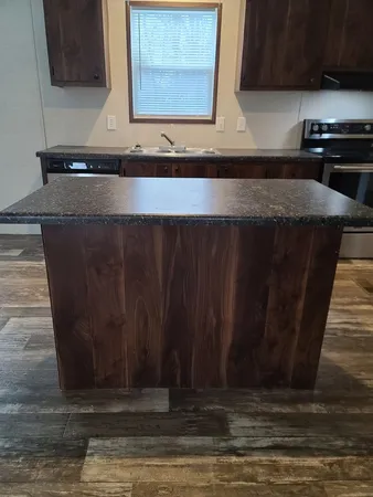 a view of a kitchen counter space