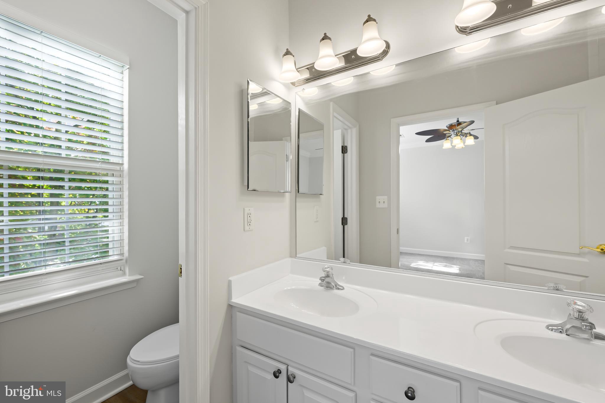 5564 Lanier Avenue Suitland, MD 20746 - Photo 22 of 37 a bathroom with a sink a toilet and a mirror