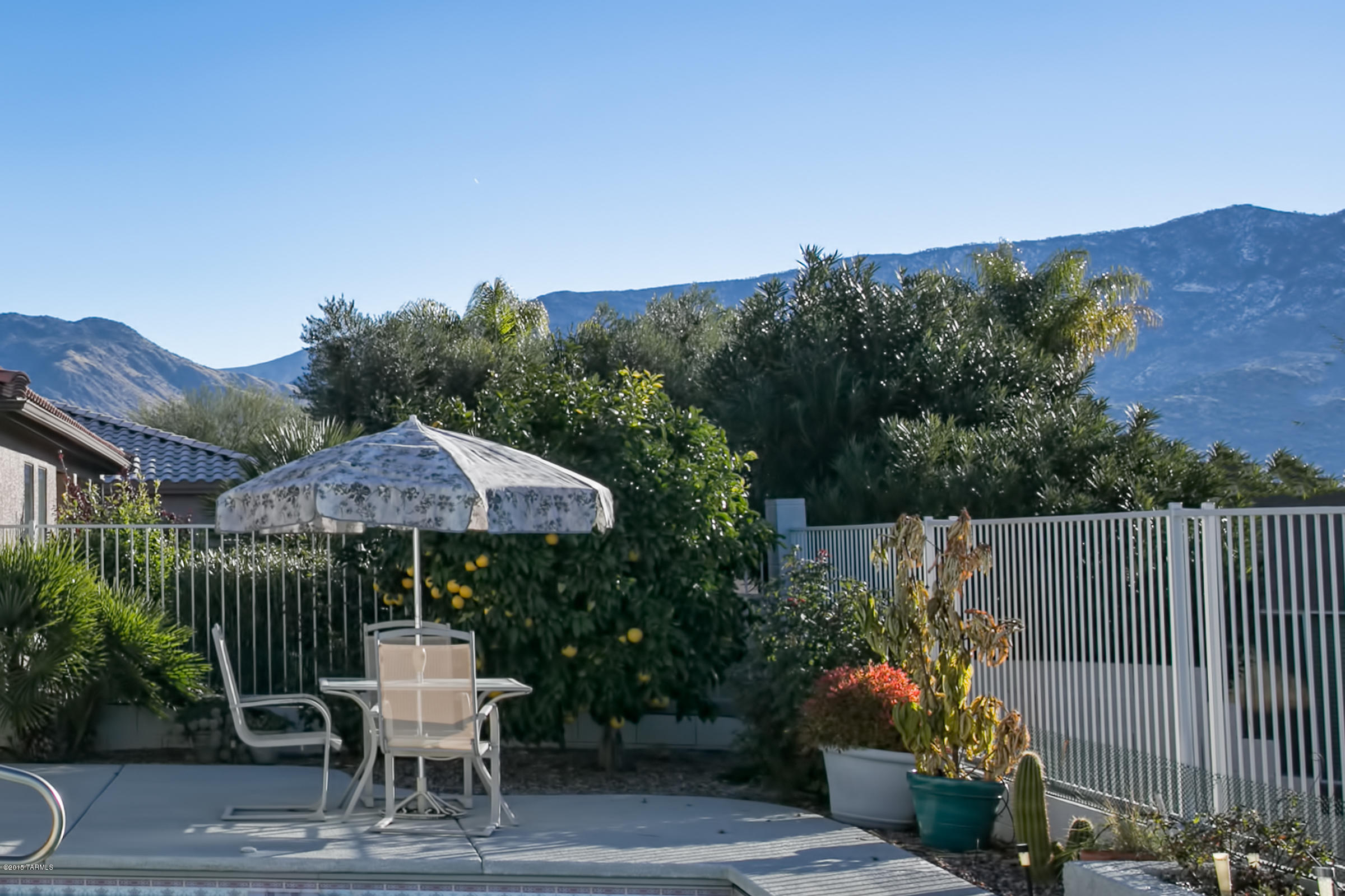 62419 East Northwood Road Tucson, AZ 85739 - Photo 9 of 30 a patio with a patio table and chairs