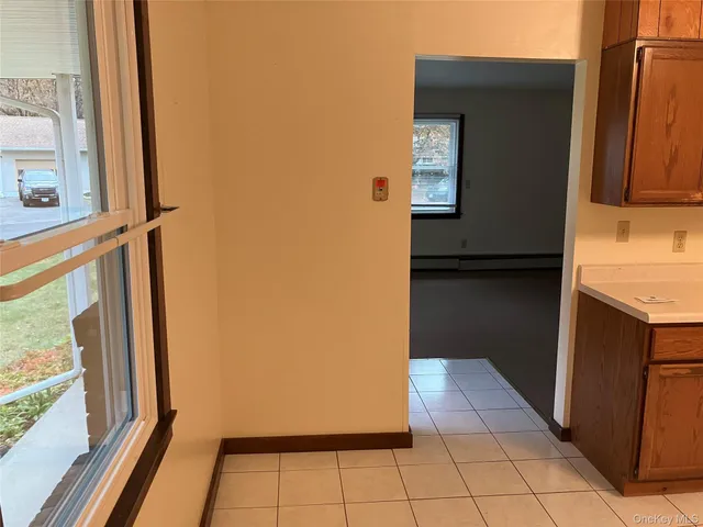 an empty room with a window