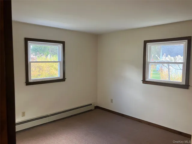 an empty room with closet
