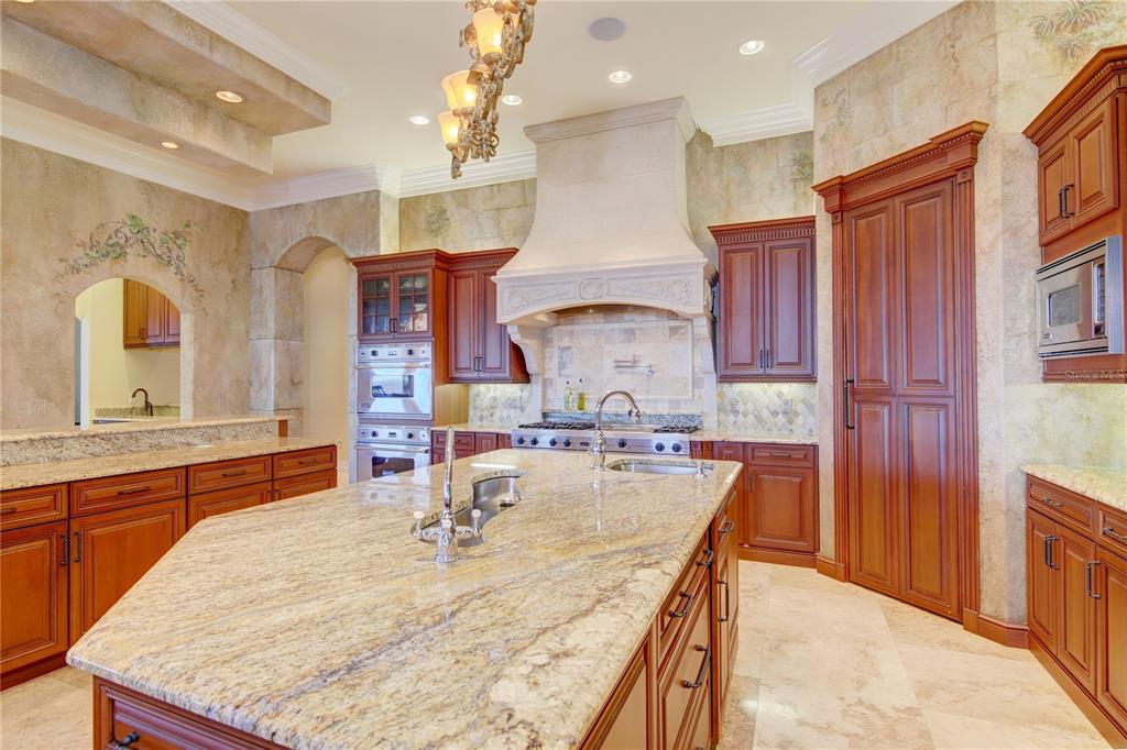 1227 Osowaw Boulevard Spring Hill, FL 34607 - Photo 22 of 96 a large kitchen with kitchen island a large counter top space a sink stainless steel appliances and cabinets