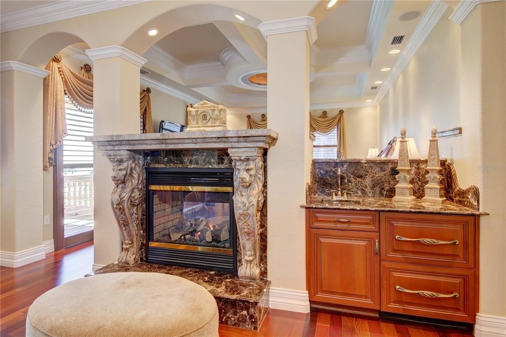 1227 Osowaw Boulevard Spring Hill, FL 34607 - Photo 43 of 96 a living room with furniture a fireplace and wooden floor